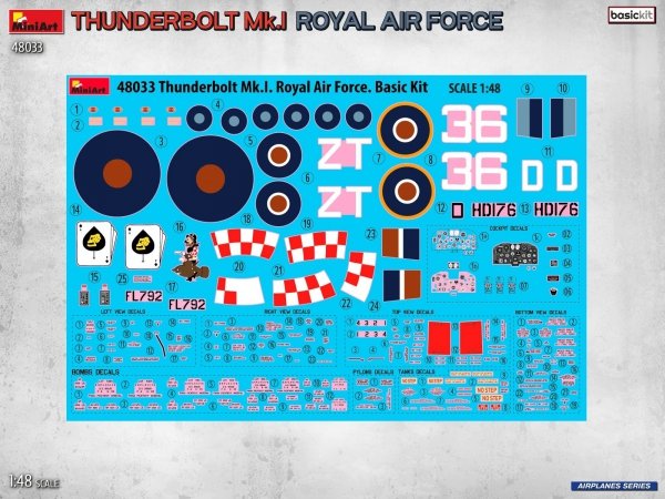 MiniArt 48033 Thunderbolt Mk.I. Royal Air Force. Basic Kit 1/48