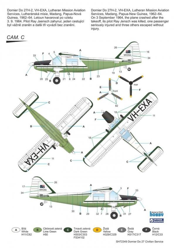 Special Hobby 72349 Dornier Do 27 &quot;Civilian Service&quot; 1/72