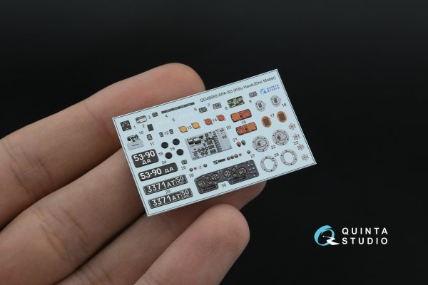 Quinta Studio QD+48569 APA-5D 3D-Printed &amp; coloured Interior on decal paper (KittyHawk/Zimi model) (with 3D-printed resin parts) 1/48