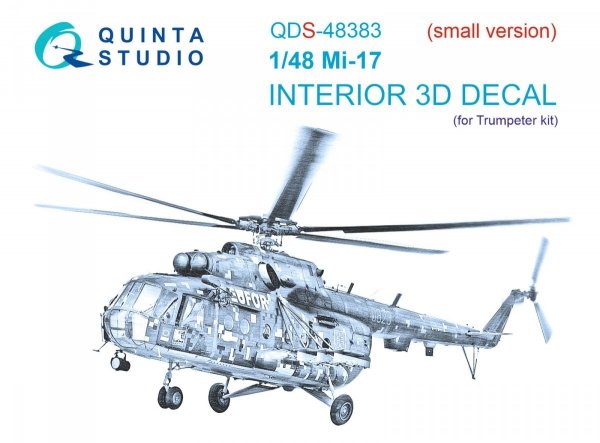 Quinta Studio QDS-48383 Mi-17 3D-Printed &amp; coloured Interior on decal paper (Trumpeter) (Small version) 1/48