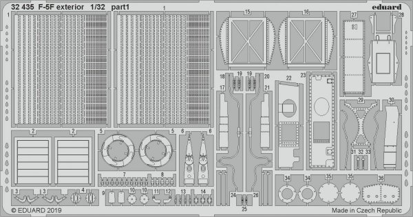 Eduard 32435 F-5F exterior 1/32 KITTY HAWK