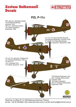 Techmod 48060 - PZL P.11c (1:48)