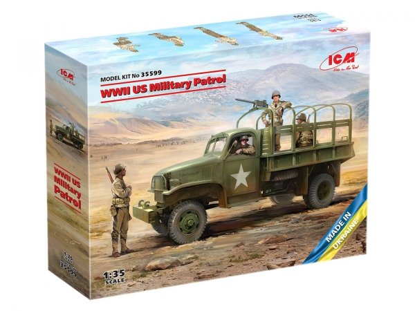 ICM 35599 WWII US Military Patrol (G7107 with MG M1919A4) 1/35
