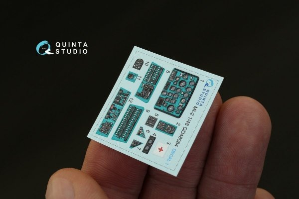 Quinta Studio QD48005 La-5 3D-Printed &amp; coloured Interior on decal paper (for Zvezda kit) 1/48