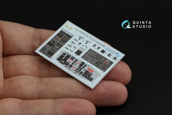 Quinta Studio QD35049 UH-1C 3D-Printed &amp; coloured Interior on decal paper ( Academy ) 1/35