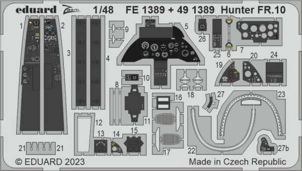 Eduard FE1389 Hunter FR.10 Airfix 1/48