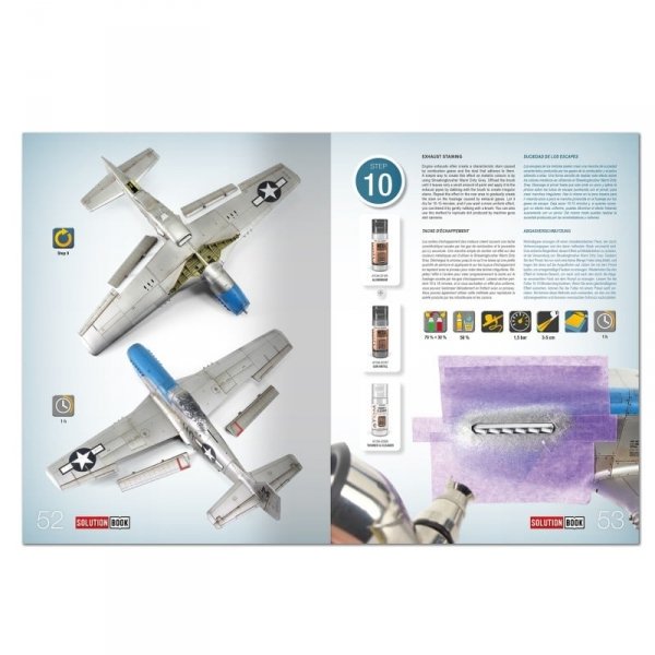 AMMO by Mig Jimenez SOLUTION BOOK 27 - How to Paint Metal Finished Aircraft (English, Spanish, French &amp; German)