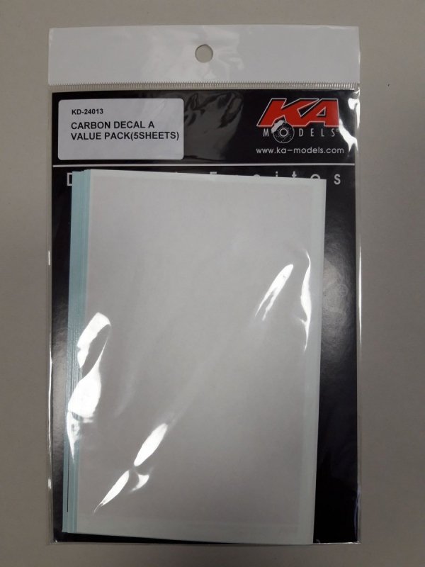 KA Models KD-24013 Carbon Pattern Decal Sheet A VALUE Pack (5 sheets)