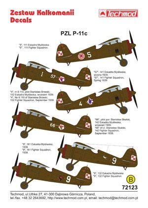 Techmod 72123 - PZL P.11c (1:72)