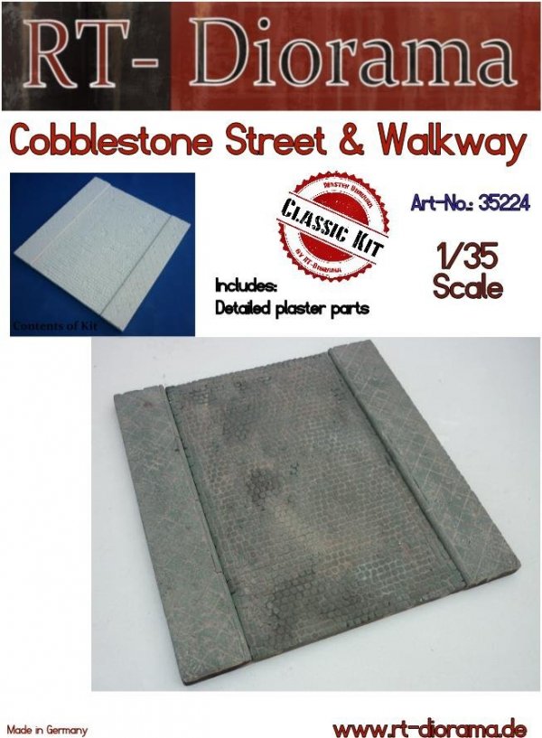 RT-Diorama 35224 Cobblestone Street &amp; Walkway 1/35