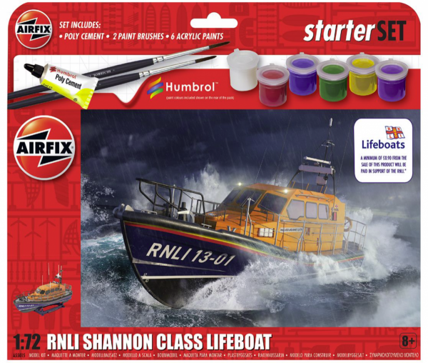 Airfix 55015 Starter Set - RNLI Shannon Class Lifeboat 1/72