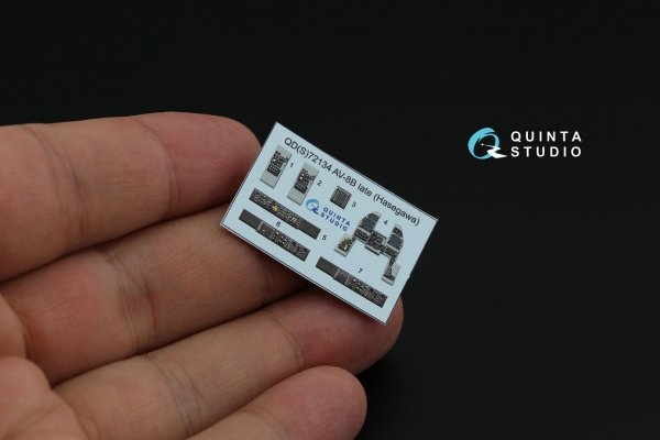 Quinta Studio QD72134 AV-8B late 3D-Printed coloured Interior on decal paper (Hasegawa) 1/72