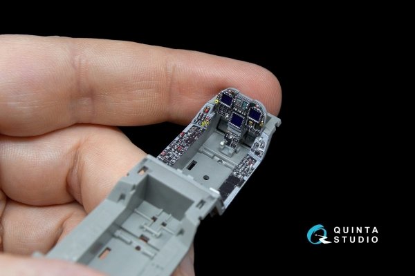 Quinta Studio QD48043 F/A-18 A++ 3D-Printed &amp; coloured Interior on decal paper (for Kinetic) 1/48