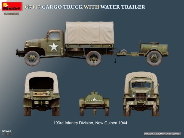 MiniArt 53066 G7117 Cargo Truck with Water Trailer 1/35