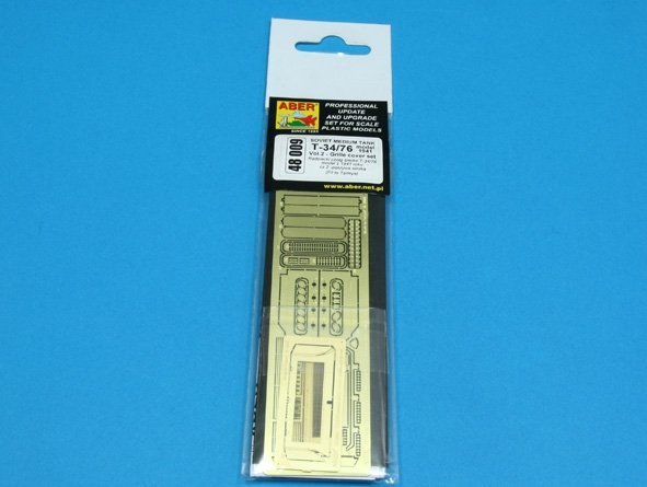 Aber 48009 Russian medium tank T-34/76 1941 model - vol. 2 - additional set - grille cover (1:48)
