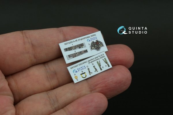 Quinta Studio QD72200 A-4E 3D-Printed &amp; coloured Interior on decal paper (Fujimi/Hobby 2000) 1/72