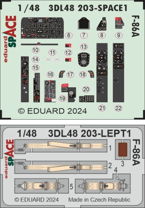 Eduard 3DL48203 F-86A SPACE CLEAR PROP 1/48