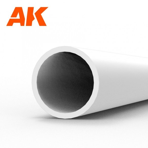 AK Interactive AK6544 HOLLOW TUBE 4.00 DIAMETER X 350MM – STYRENE HOLLOW TUBE – (4 UNITS)