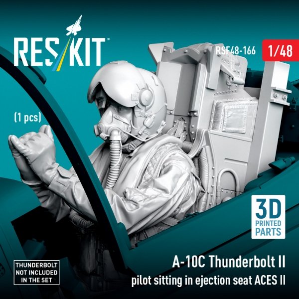 RESKIT RSF48-0166 A-10C Thunderbolt II pilot sitting in ejection seat ACES II (1 pcs) (3D Printed) (1/48)