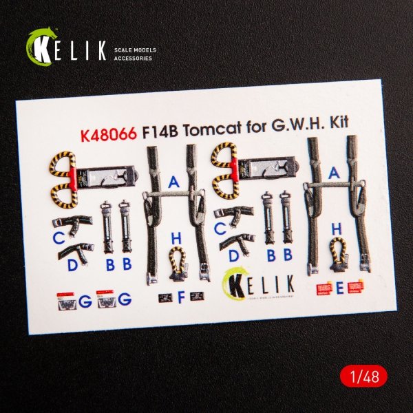 KELIK K48066 F-14B TOMCAT INTERIOR 3D DECALS FOR GWH KIT 1/48