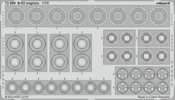 Eduard 72680 B-52G engines 1/72 MODELCOLLECT