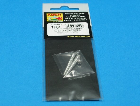 Aber A32022 Set of two barrels for Hispano 20mm machine cannons for British fighter Spitfire (1:32)