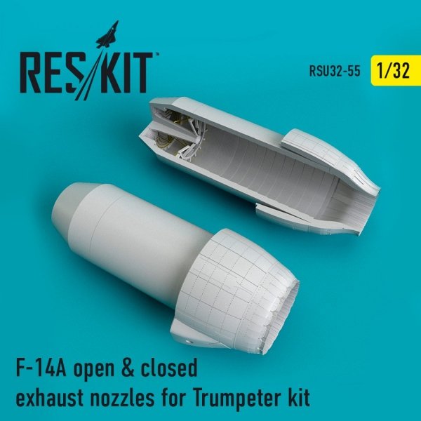 RESKIT RSU32-0055 F-14A &quot;TOMCAT&quot; OPEN &amp; CLOSED EXHAUST NOZZLES TRUMPETER KIT 1/32