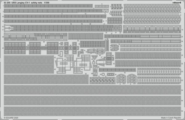 Eduard 53255 USS Langley CV-1 safety nets 1/350 TRUMPETER