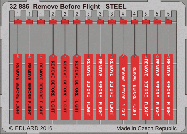 Eduard 32886 Remove Before Flight STEEL 1/32 