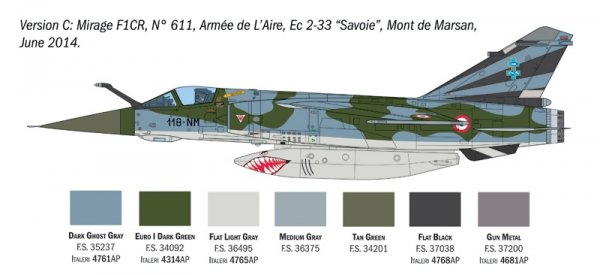 Italeri 2839 Mirage F1 C/CR 1/48