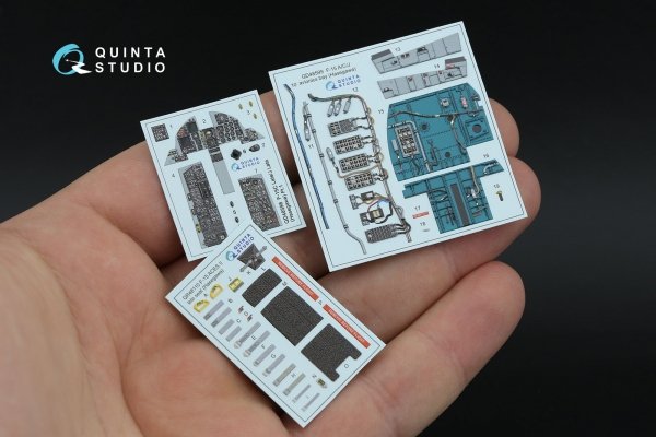 Quinta Studio QD48598 F-15A/F-15C Early/F-15J Early 3D-Printed &amp; coloured Interior on decal paper (Hasegawa) 1/48