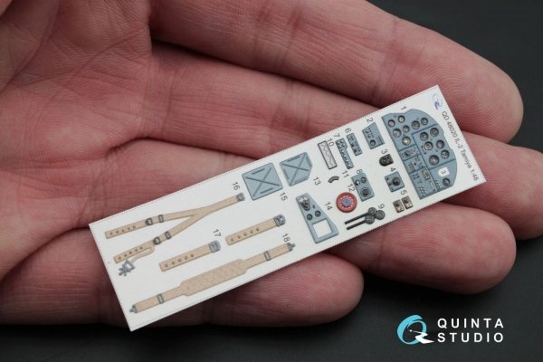 Quinta Studio QD48020 IL-2 3D-Printed &amp; coloured Interior on decal paper (for Tamiya kit)  1/48