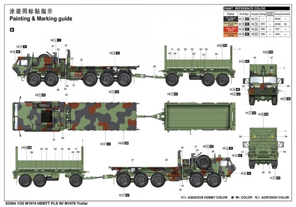 I Love Kit 63564 M1074 HEMTT PLS W/ M1076 Trailer 1/35