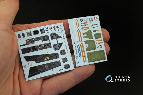 Quinta Studio QD32010 Mirage 2000-5 3D-Printed &amp; coloured Interior on decal paper (for Kitty Hawk kit) 1/32