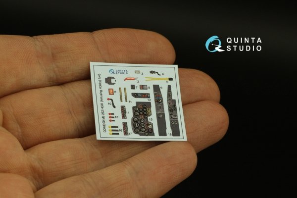 Quinta Studio QD48300 Me 262 HGIII 3D-Printed coloured Interior on decal paper (Amusing Hobby) 1/48