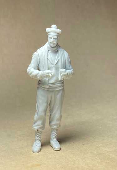 Copper State Models F35-038 French marine armoured car crewman and a morning coffee 1/35