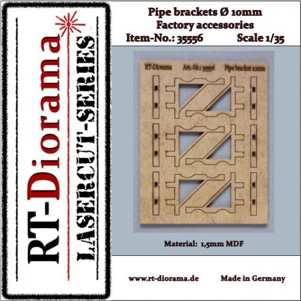 RT-Diorama 35556 Pipe brackets (10mm) 1/35