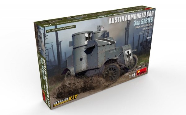 Miniart 39010 AUSTIN ARMOURED CAR 3rd SERIES: GERMAN, AUSTRO-HUNGARIAN, FINNISH SERVICE. INTERIOR KIT 1/35