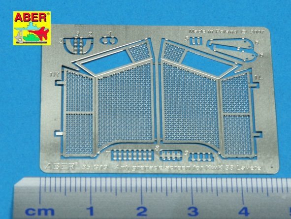 Aber 35G19 Anti grenade screen for KwK 38 Lavete (1:35)