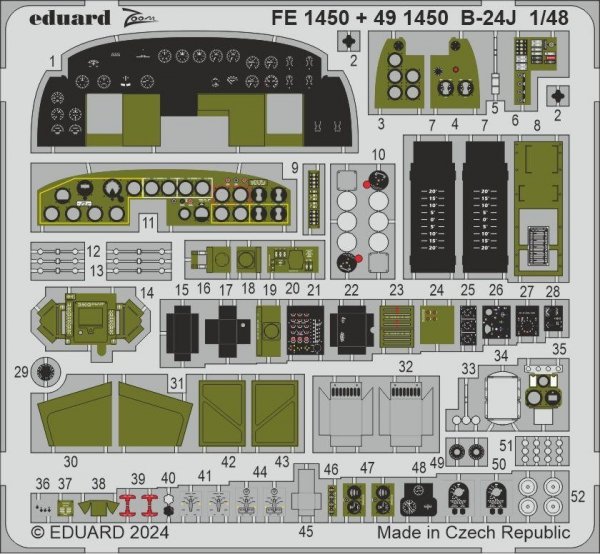 Eduard BIG49423 B-24J PART I HOBBY BOSS 1/48
