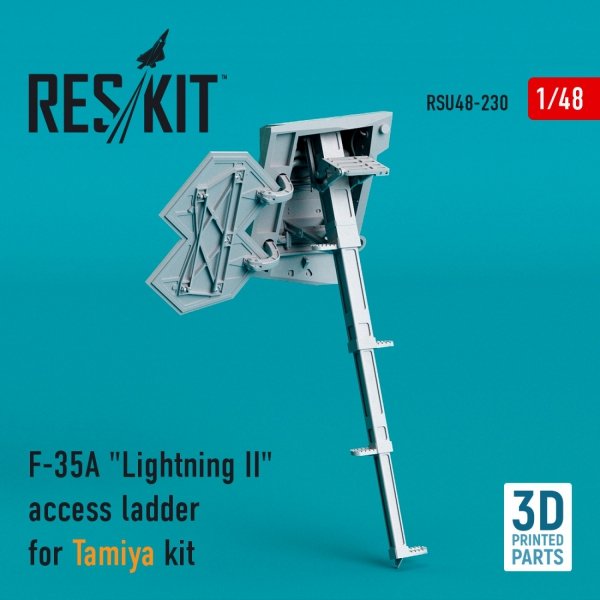 RESKIT RSU48-0230 F-35A &quot;LIGHTNING II&quot; ACCESS LADDER FOR TAMIYA KIT (3D PRINTED) 1/48