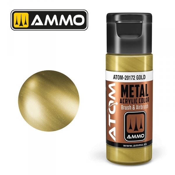 AMMO of Mig Jimenez 20172 ATOM METALLIC Gold 20ml