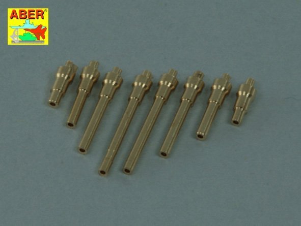 Aber A72 005 Set of 8 turned cal .50 (12,7mm) U.S. Browning M2 barrels for P-47 Thunderbolt (1:72)