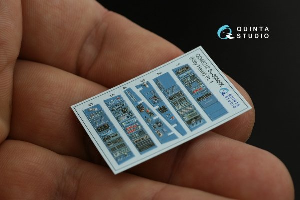 Quinta Studio QD48212 Su-30MKK 3D-Printed &amp; coloured Interior on decal paper (KittyHawk) 1/48