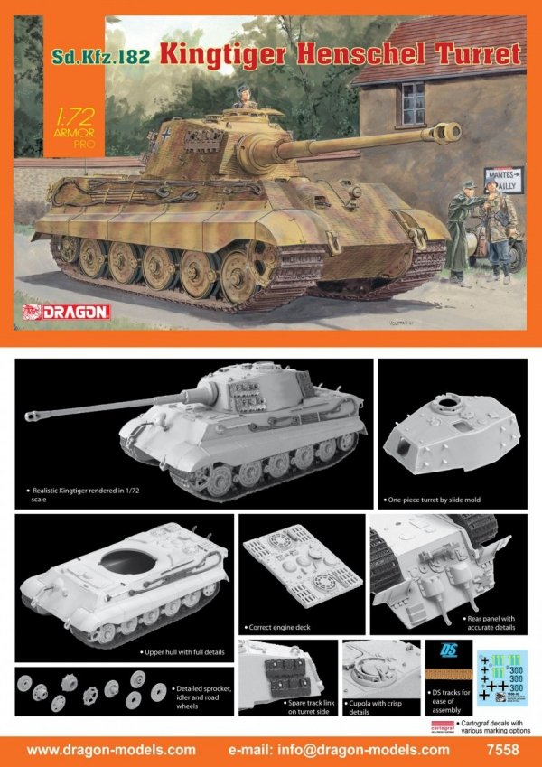 Dragon 7558 King Tiger Henschel (1:72)