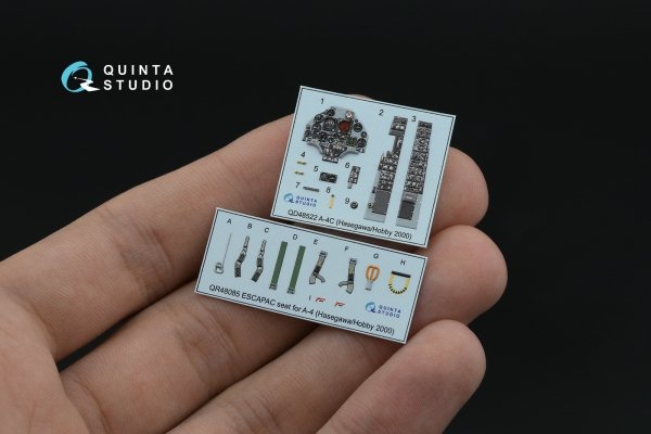 Quinta Studio QD48522 A-4C 3D-Printed &amp; coloured Interior on decal paper (Hasegawa/Hobby2000) 1/48