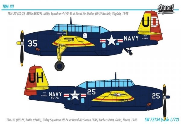 Sword 72134 TBM-3U Avenger 1/72