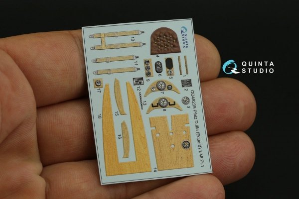 Quinta Studio QD48235 Pfalz D.IIIa 3D-Printed &amp; coloured Interior on decal paper (Eduard) 1/48