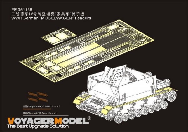 Voyager Model PE351136 WWII German &quot;MOBELWAGEN&quot; Fenders (For BORDER BT-007) 1/35