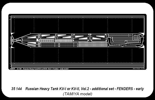 Aber 35144 Radziecki czolg ciezki KW-I lub KW-II cz.2  blotniki wczesne (TAM) (1:35)